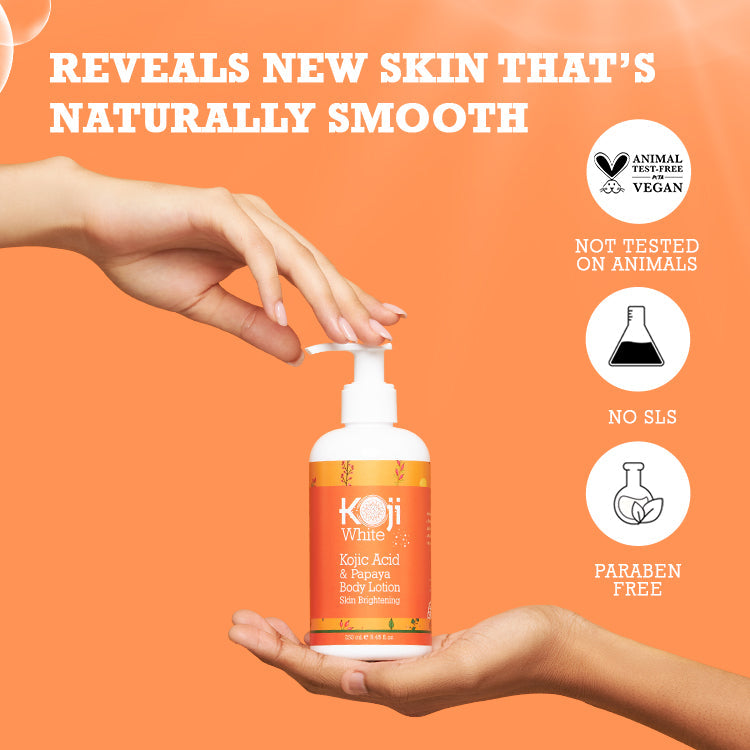 Kojic Acid Papaya Skin Brightening Body Lotion 2 Bottles